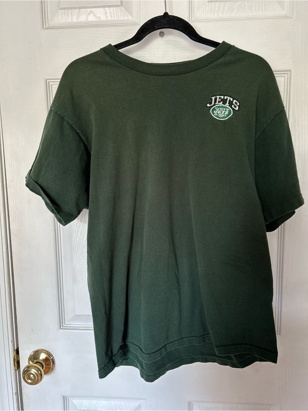 Vintage 90s Pro Player New York Jets Mini Logo T-Shirt Green Large